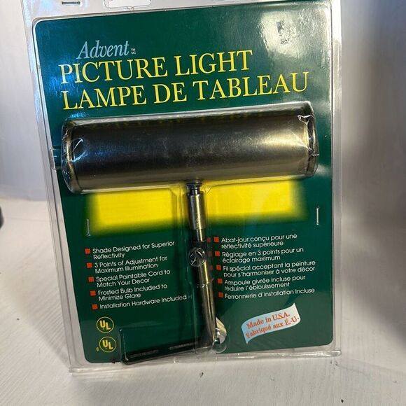 House of Troy A7-71 Advent Picture Light, 7", Antique Brass Made in the USA - Picture 1 of 5